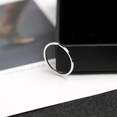 「チタンスチール 色落ちしない 極細 素圈リング インスタ風 小物寂しい 高級感 重ね着用 人差し指 / テニスリング」