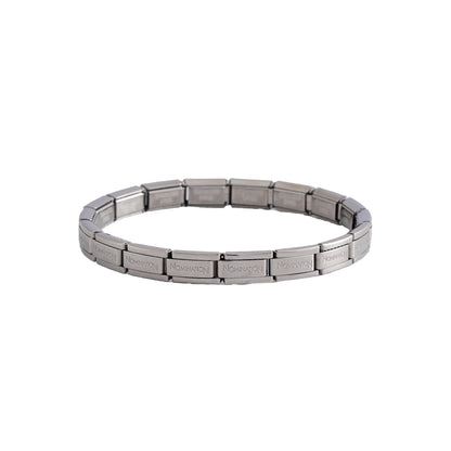 レディース 7mm イタリアンモジュラーブレスレット ストレッチミックス ファッショナブル ステンレス DIY 若者向けアクセサリー
