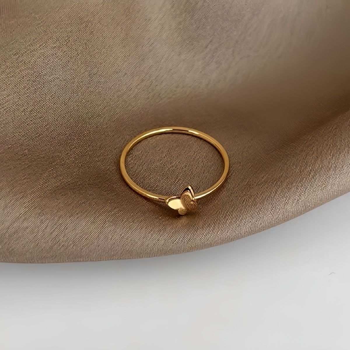 「チタンスチール 色落ちしない ダブルレイヤー ミニバタフライ 関節リング 可愛い 小物寂しい」