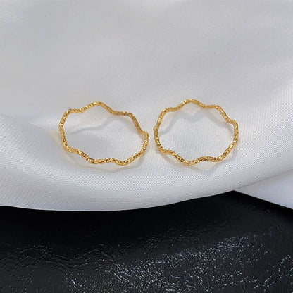 「チタンスチール 色落ちしない 波打ち模様 親友リング」